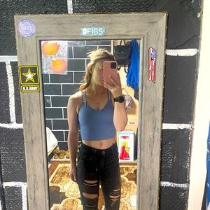 Light Blue Crop Top/Workout top